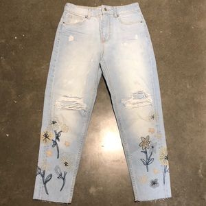 ZARA embroidered denim.  Size 4.
